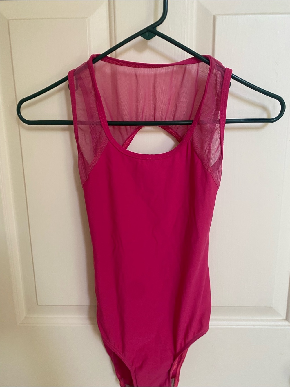 Eleve Dancewear Fuchsia Pink Mesh Back Leotard